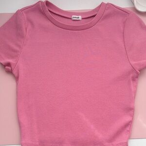 Garage Cropped pink tee